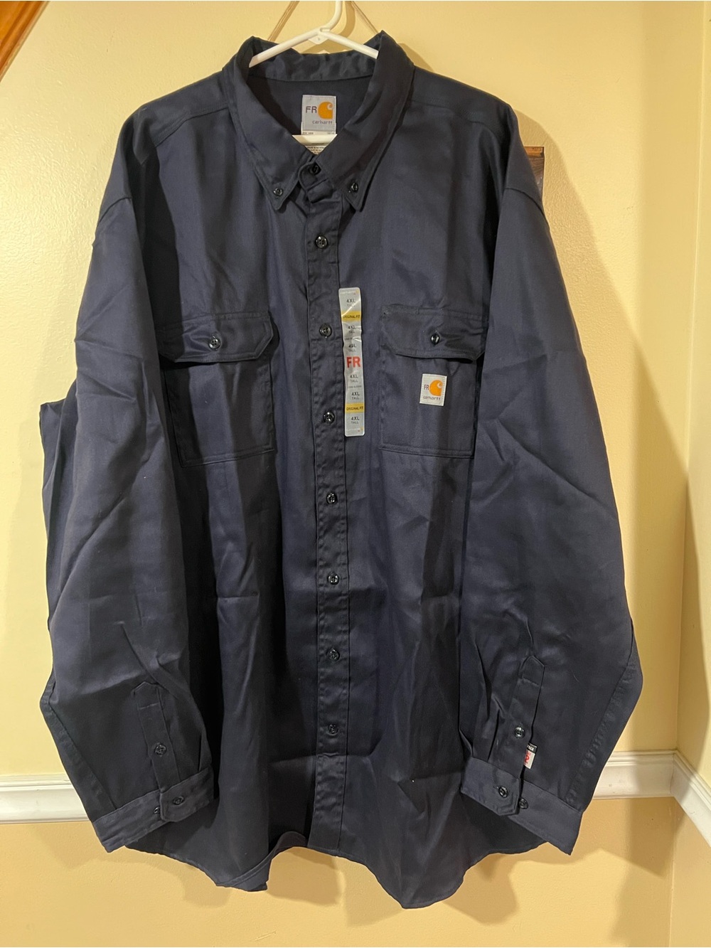 New Carhartt FR2 FR Button Up Lightweight Twill Shirt 4XLT Workwear FRS003 DNY